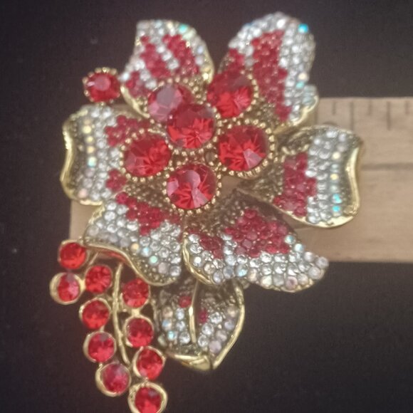 Dazzling Red 3" Brooch/Pendant - Picture 4 of 4